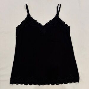 Lane Bryant The Lace Cami in Black adjustable Straps Stretchy